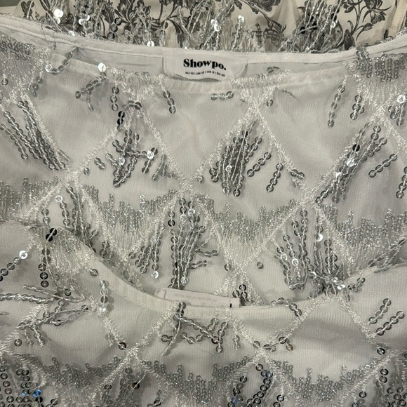 Showpo two piece set - sparkly crop tank and skirt - Picture 3 of 3